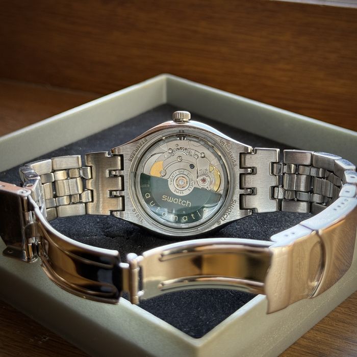 Швейцарские механические часы Swatch Irony Green Sky (YAS410G)