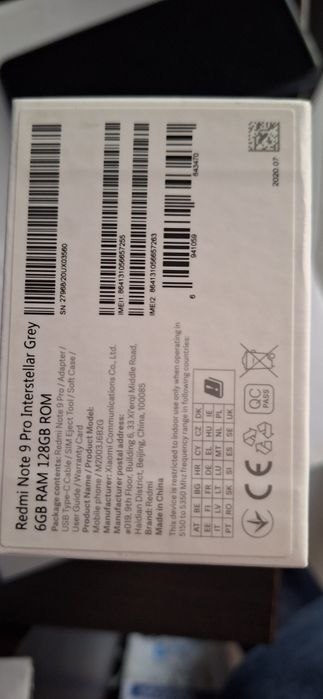 Vând Xiaomi Redmi note 9 Pro