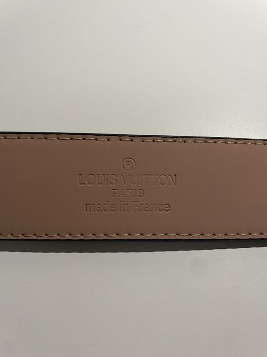 Curea Louis Vuitton Black Floral Edition cu cataramă LV metalică