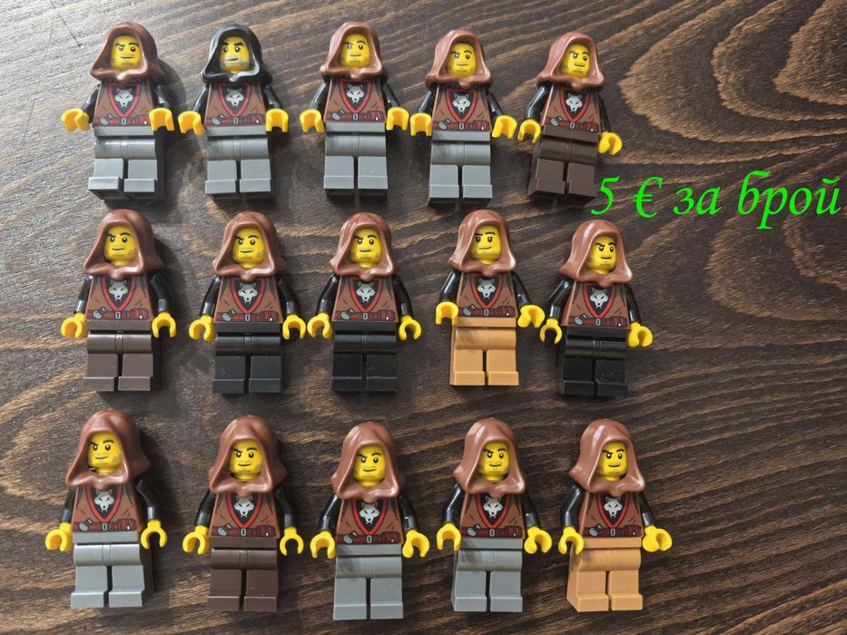 НОВИ LEGO минифигурки рицар пират сокол вълк форестмен