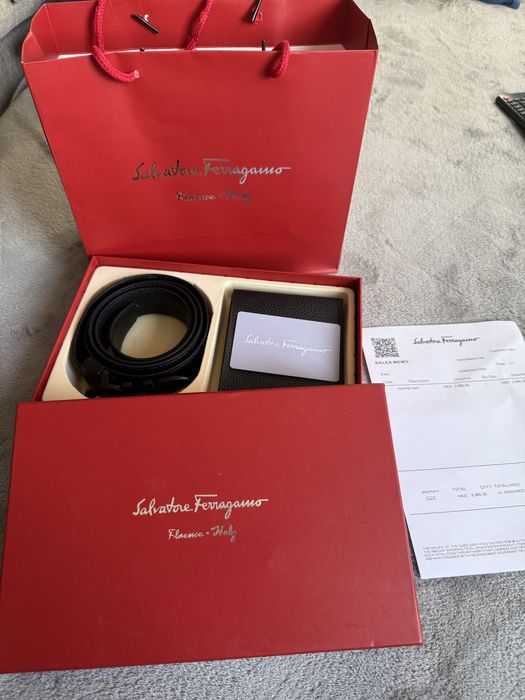 Ferragamo комплект колан и портфейл