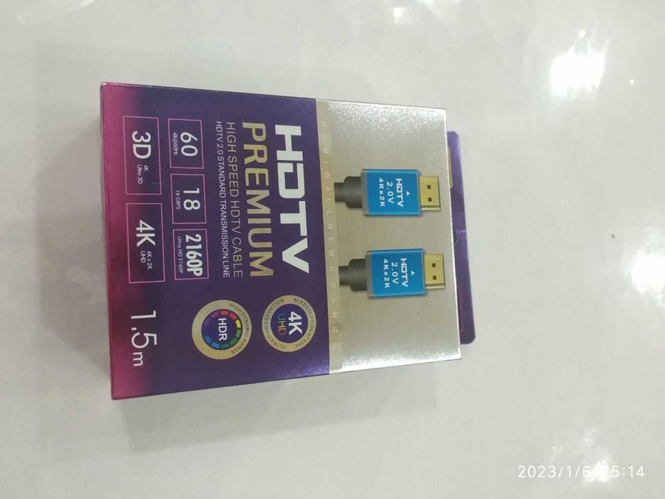 HDMI кабель версия 2.0 premium 4K HDR 60hz 2.160P