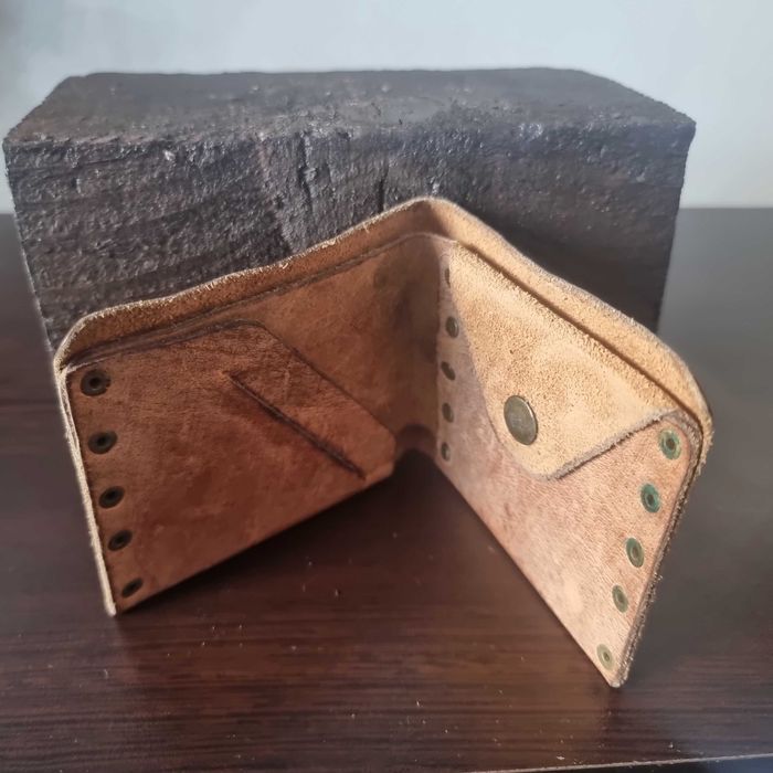 Ретро портфейл естествена кожа ръчна изработка идеален подарък