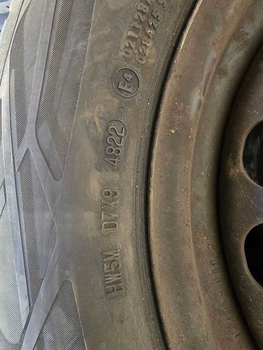 Set 4 Roți Complete 215/60 R16 cu Jante Tablă VW 5x112, anvelope Continental EcoContact 6 DOT 2022, Stare Ca Noi