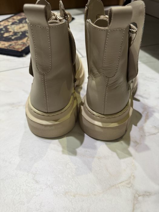 Ghete piele 36 cu fermoar