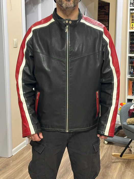 кожено байкър яке