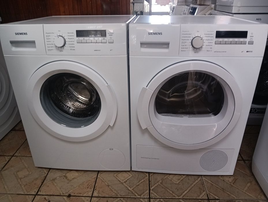 Комплект пералня и сушилня с термопомпа СименсSiemens А+++ 8кгГаранция