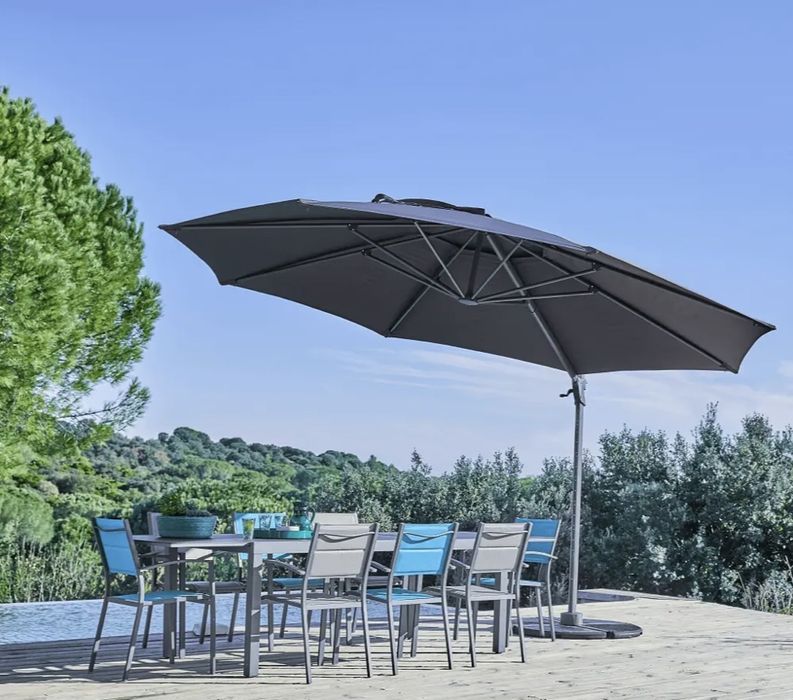 Umbrela aluminiu "Ronda", 400 cm, gri