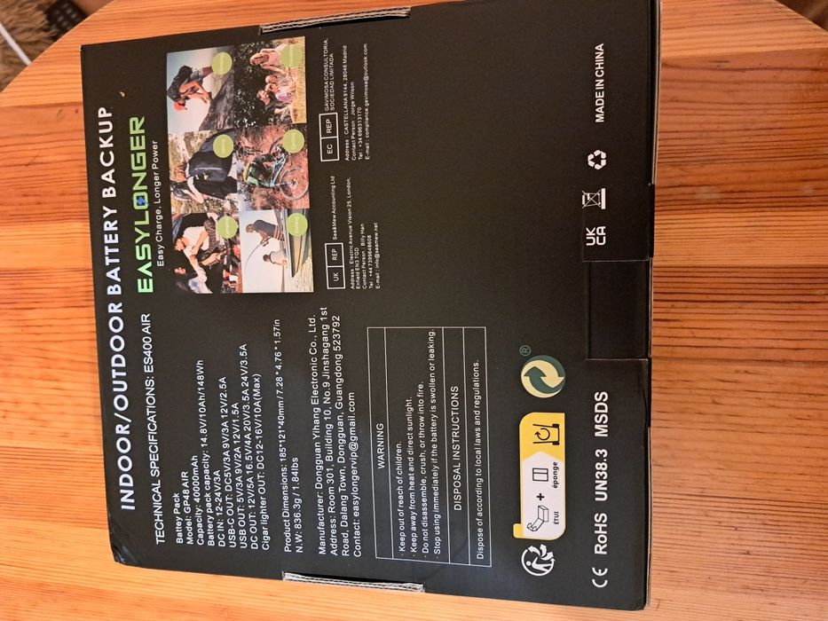 CPAP батерия EASYLONGER ES400 AIR 40 000 mAh ResMed AirSense 10,11,S9