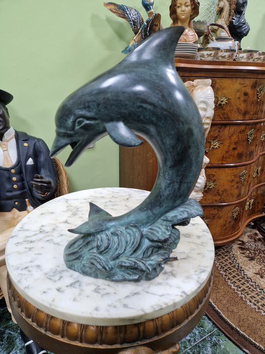 Топ - Страхотна антикварна френска бронзова фигура- Чешма шадраван