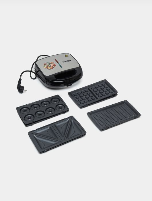 Sonifer 7в1 Тостер сендвичница Tostеr Вафельница  Орешница  sf-6054