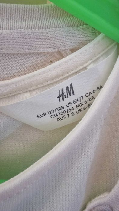 Рокля H&M и жилетка Next (80% памук) на ръст 122 см.