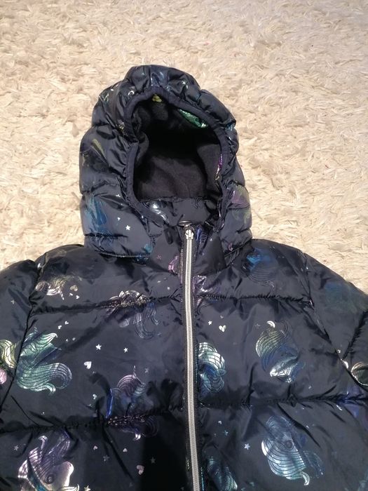 Geaca fetita cu unicorn H&m 9-10 ani(140)