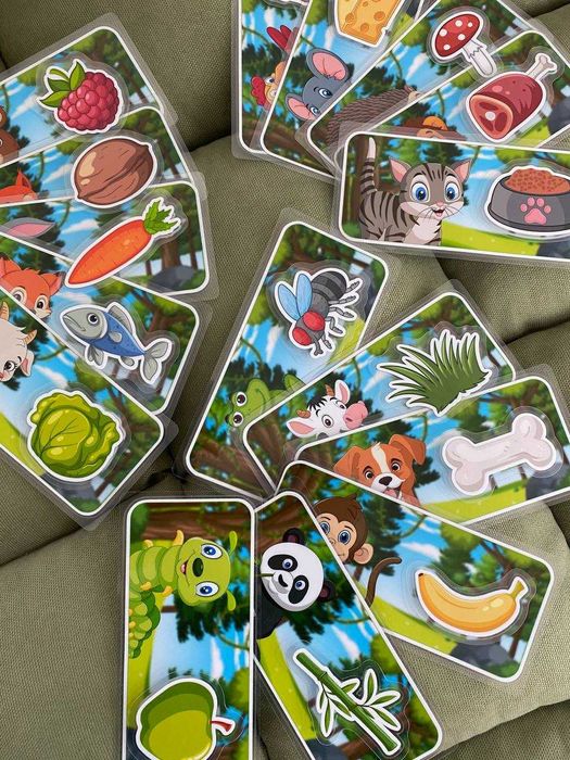 Кой какво яде? Велкро картички