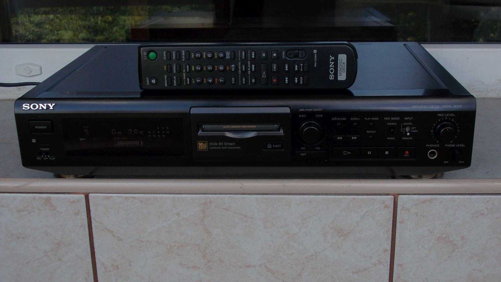 Minidisc SONY Mds-Je510,mini disc player + recorder,telecomanda,JAPAN