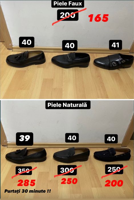 ** Reducere ** 39-40-41 Mocasini Piele Naturala / Faux Noi cu eticheta