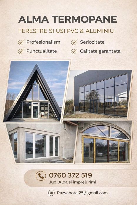 Termopane PVC si aluminiu – montaj profesional