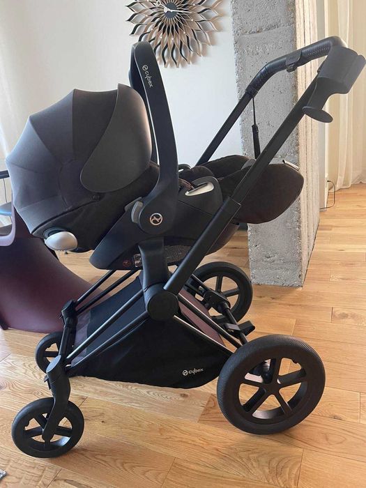 Детска количка Cybex Priam и столче Cybex Platinum Cloud Q + аксесоари