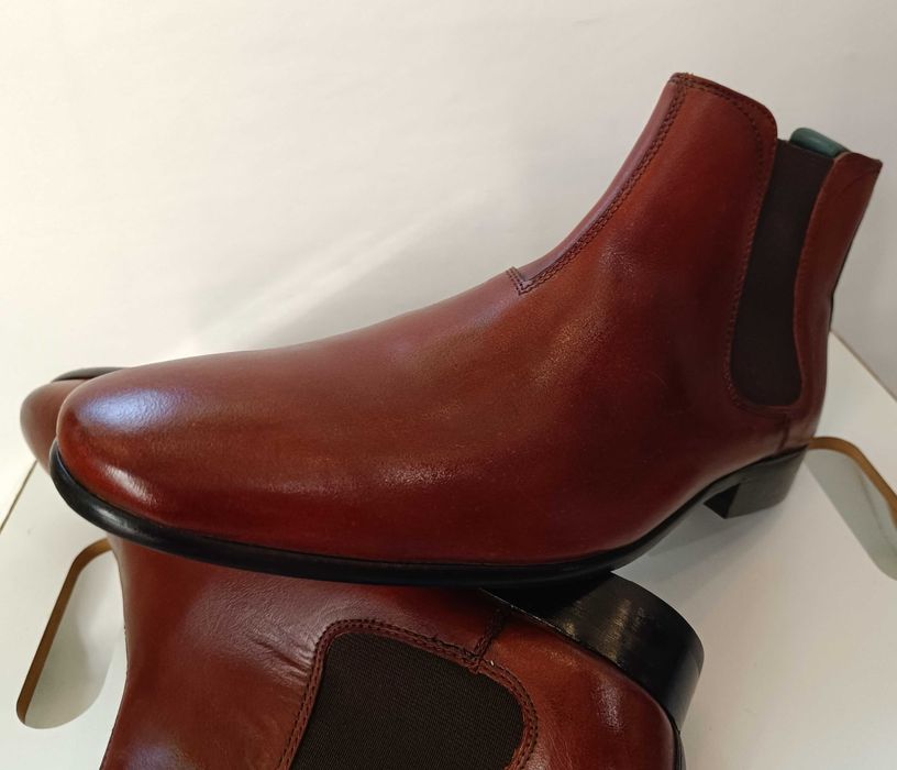 Ghete chelsea 41.5 42  plain toe Ted Baker London NOI piele naturala