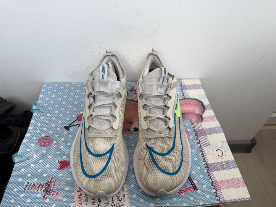 Nike Zoom Fly 4 White Imperial Blue Lime Glow''оригинални маратонки 44 номер