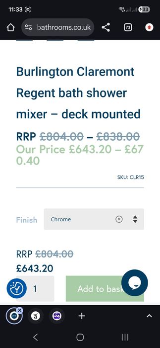 Burlington - baterie cada, noua, in cutie.