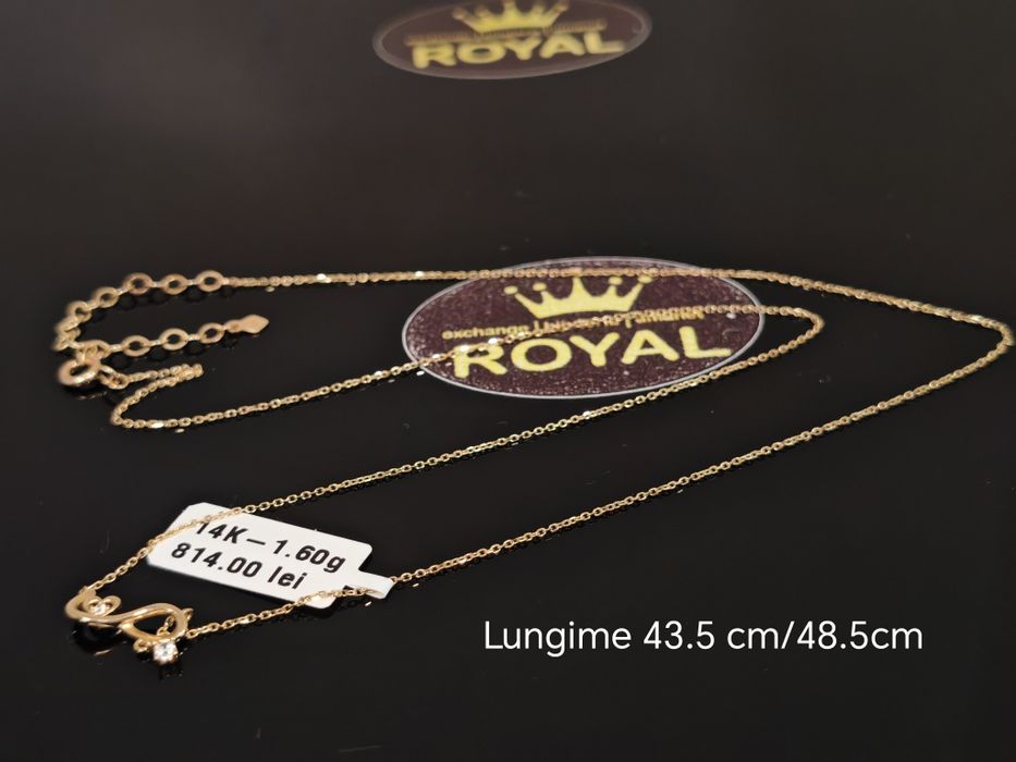 Bijuteria Royal: Lanț aur 14 k 1.60 gr