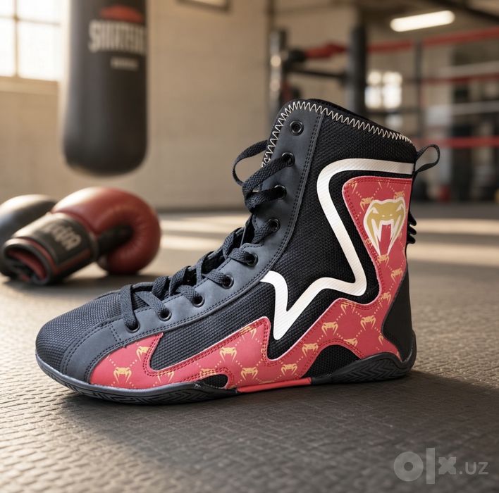 Venum Contender Boxing Shoes – Qora/Qizil