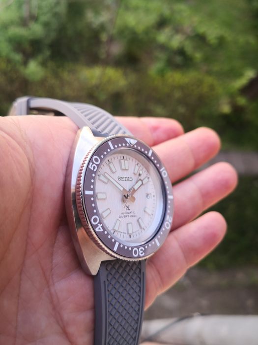 Ceas automatic Seiko Mod Slim Turtle Glacier curea FKM