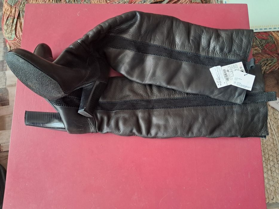 Ботуши естествена кожа Zara нови