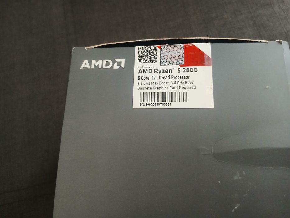 Ryzen 5 2600 процессор 6/12 ядер, дешево