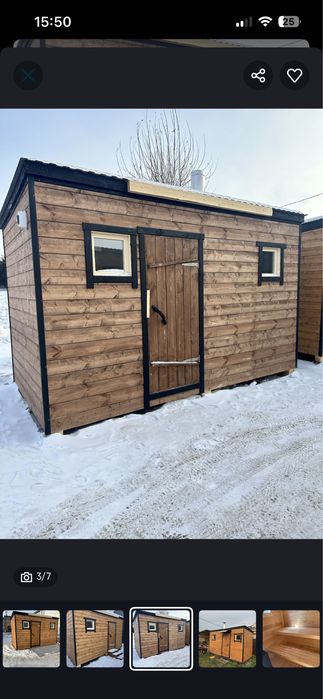 Мобильная баня каркасная