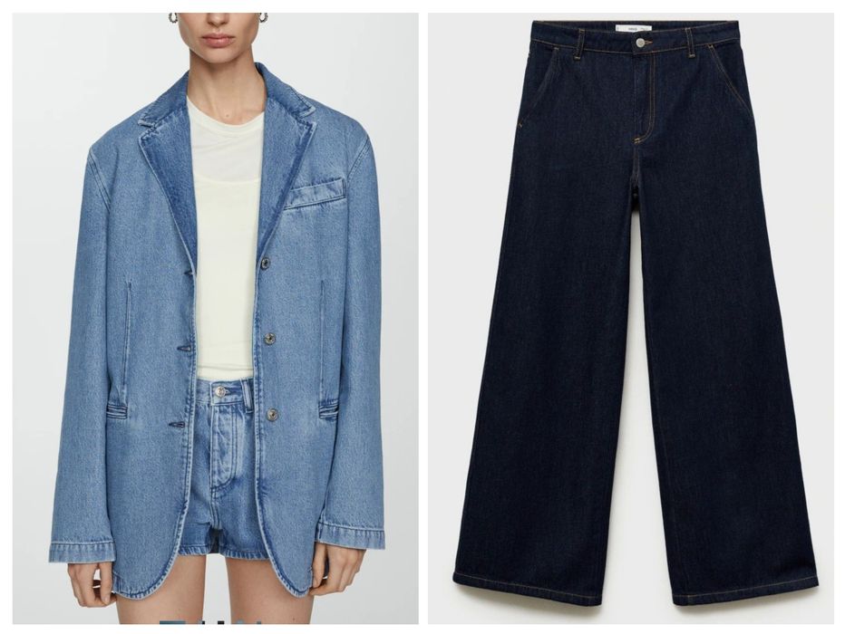 MANGO чисто нови, с етикет дамски дънки + MANGO нов дънков блейзър