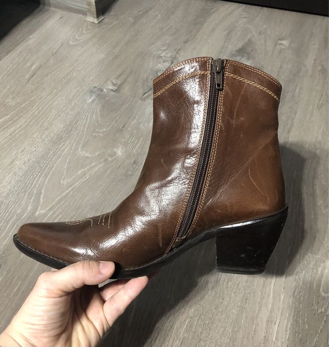 Ciocate  piele maro 37 botine piele maro 37 ghete ciocate marime 37