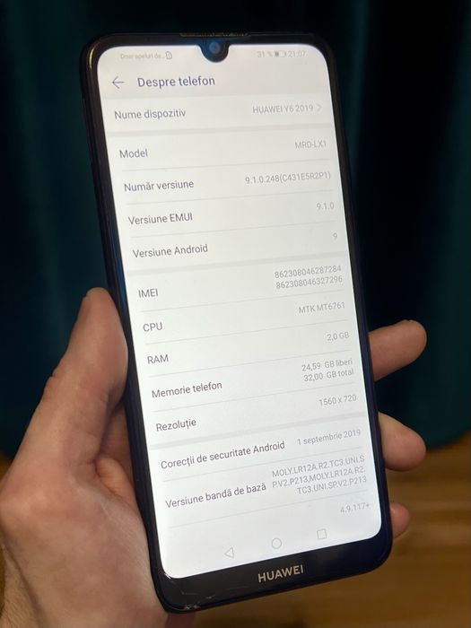 Huawei Y6 2019 functional folie cablu incluse