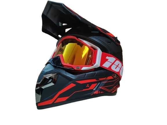 Каска Крос Мотор/Скутер/Бъги/Вело/АТВ с очила 100%-MT-4