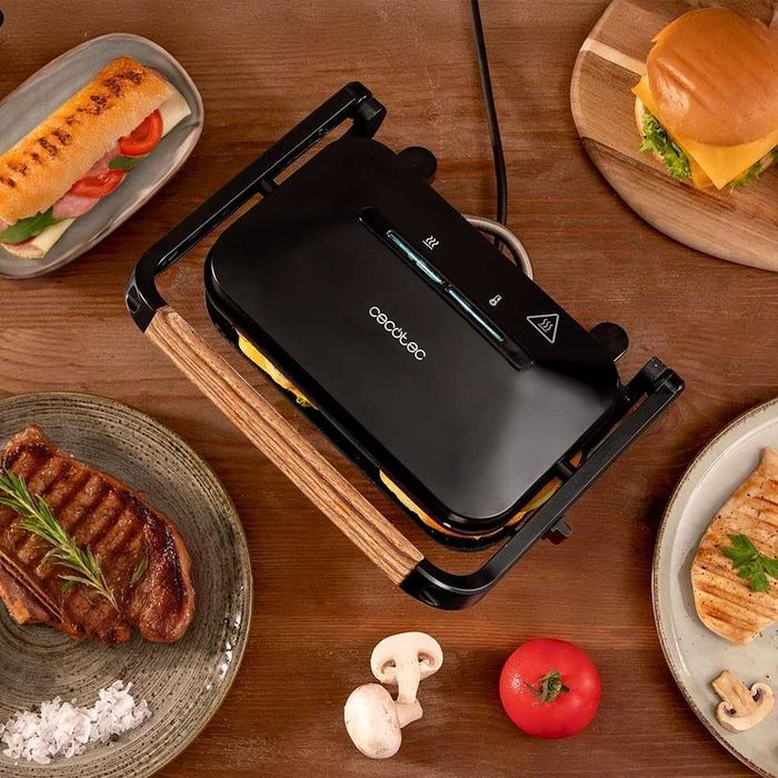 Грил Cecotec Rock'Ngrill 1300 Wood, Мощност 1300W, покритие Rockstone