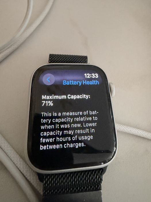 Apple watch Series 5 silver 44mm with milanese loop