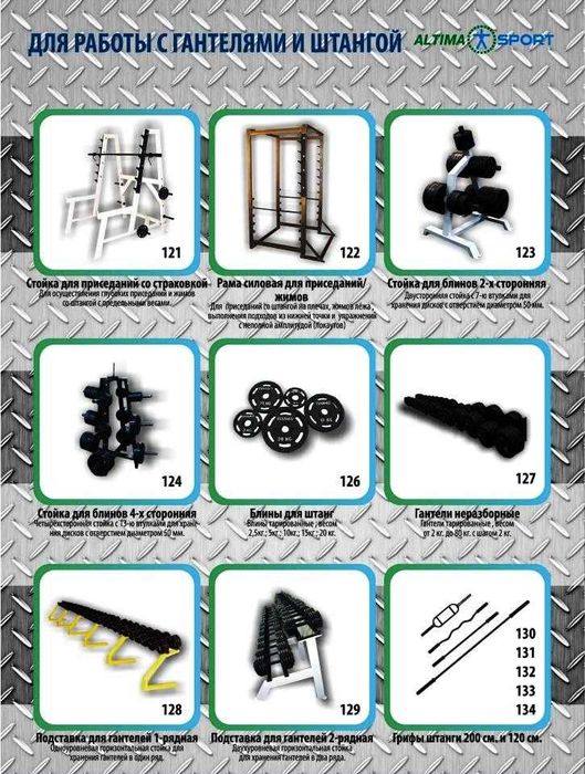 Набор Тренажёров  в зал до 130 кв.м. Тренажоры  ALTIMA. ( Алексей )