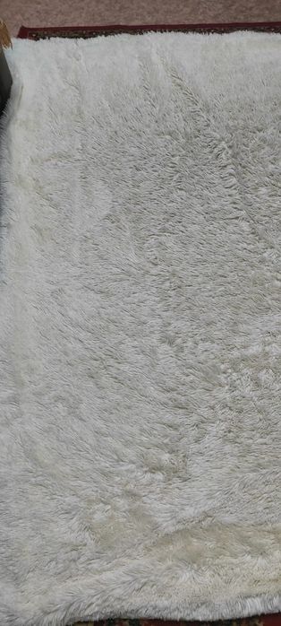 Плед травка белый