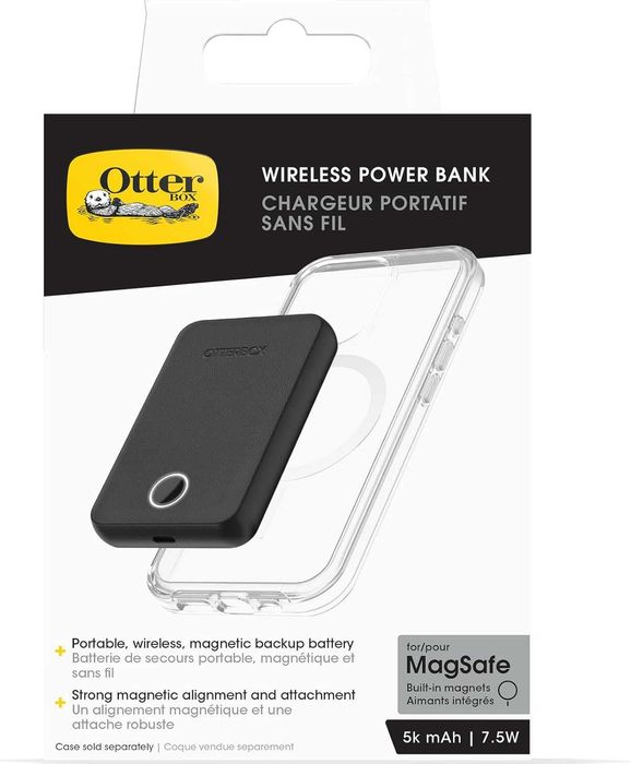 Безжична външна батерия OtterBox за MagSafe, 5000 mAh, черна