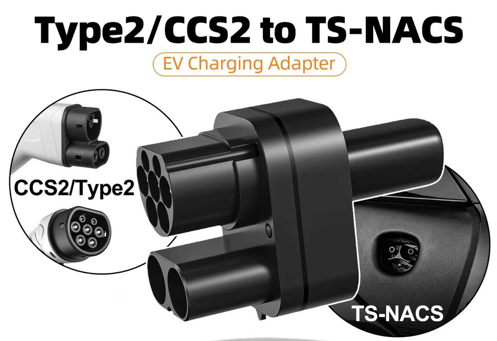 Adaptor Type2/CCS2 la TS-NACS AC+DC Tesla Model S/3/X/Y
