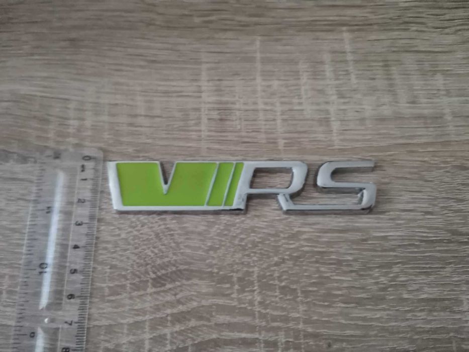 Skoda VRS Шкода ВРС надпис отровно зелено със сребристо