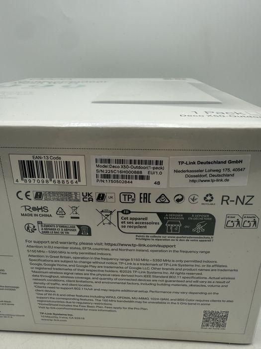 Router Mesh Wireless TP-Link Deco X50-Outdoor(1-pack), Dual-Band, Wi-Fi 6 Sigilat