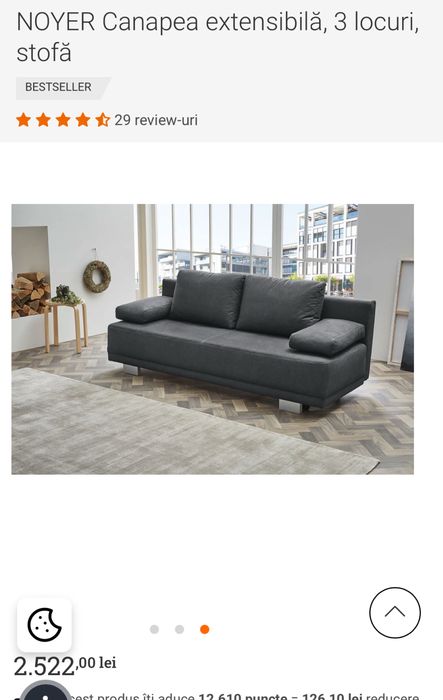 Canapea 3 locuri Mobexpert