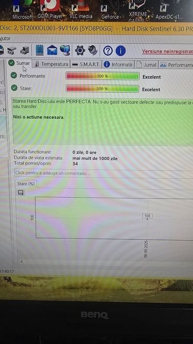 Hard disk 2 TB 100% viața