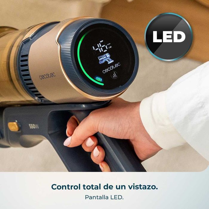 Вертикална прахосмукачка Conga Rockstar RS80 Pet Flex Detect. Мотор 600 W и всмукателна мощност 200 AW четка без косъмчета и заплитане