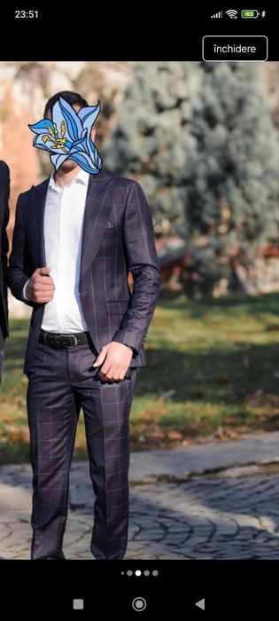 Costum barbati , purtat o singura data