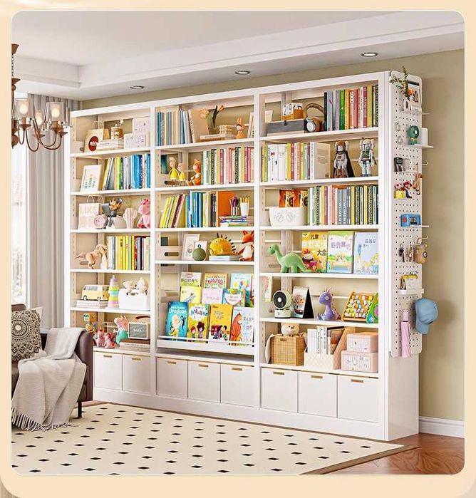 Sozlanadigan balandlikdagi kitob javoni/po‘lat kutubxona javoni