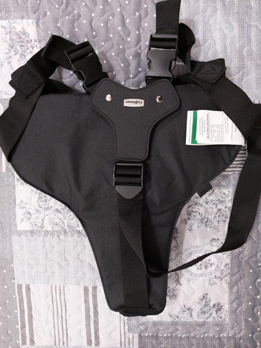 Лумбална опора Fellowes за работен офис стол, 3-секционна, черна