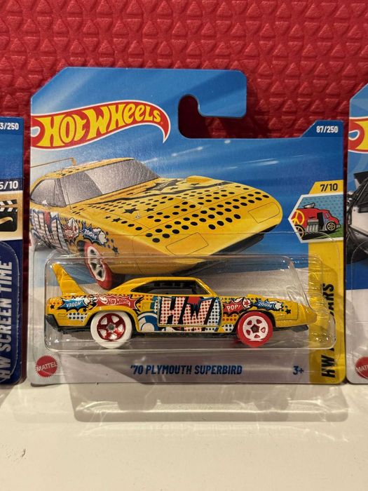 Hot Wheels сет 3 броя – KITT + DeLorean + Plymouth Superbird | нови